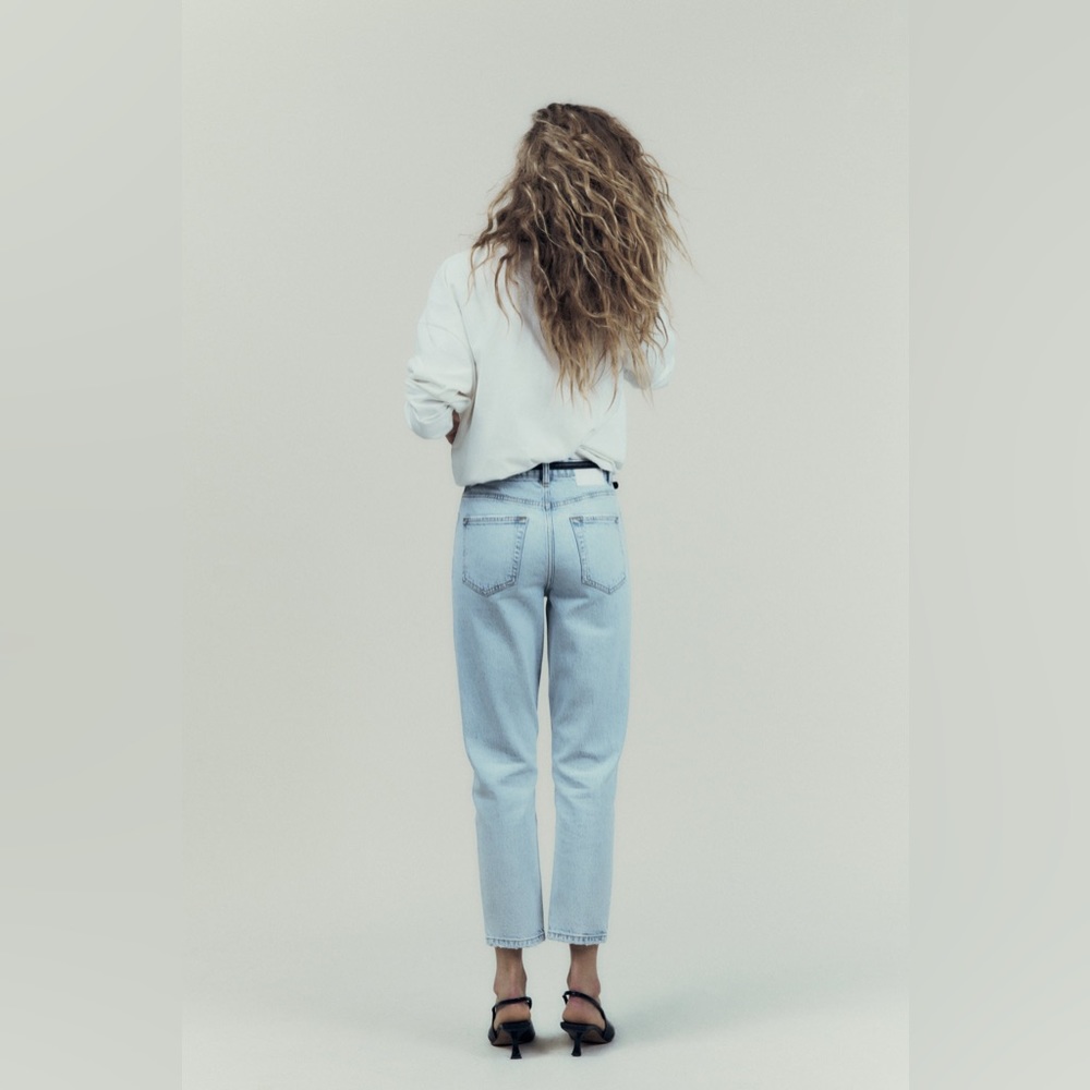 Zara Light Blue High-Rise Jeans